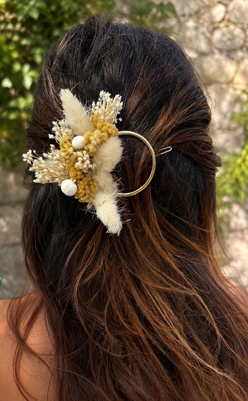 Barrette Boucle "Oru" - Immortelle de Corse