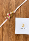 Bracelet Ruban Or & Fuchsia - Immortelle de Corse