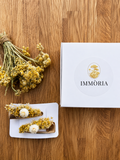 Barrette Or & Sable - Immortelle de Corse